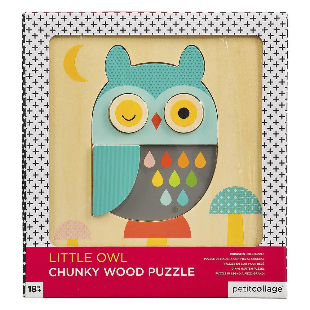 Little Owl Chunky Wood Puzzle - kapbulaorganics